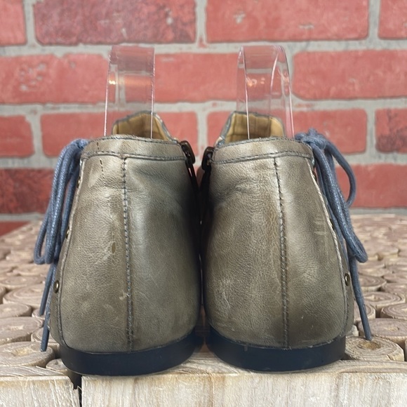 Nine West Cadette Taupe Gray Leather Boho T Strap Lace Up Sandals 9.5 - Picture 5 of 14